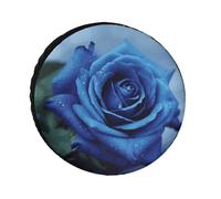 Romantic Blue Rose Tire Covers Waterproof Anti UV Tire Cover 30inch Single Axle Wheel Covers for RV Truck SUV Trailer Universal for All Seasons