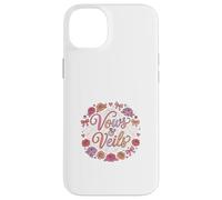 Romantic Bride Veil Floral Love Story Design Case for iPhone 14 Plus