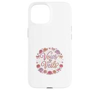 Romantic Bride Veil Floral Love Story Design Case for iPhone 15
