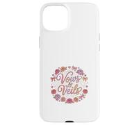 Romantic Bride Veil Floral Love Story Design Case for iPhone 15 Plus
