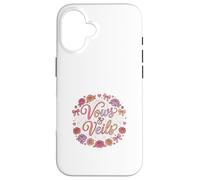 Romantic Bride Veil Floral Love Story Design Case for iPhone 16