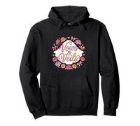 Romantic Bride Veil Floral Love Story Design Pullover Hoodie