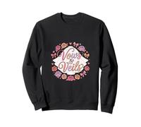 Romantic Bride Veil Floral Love Story Design Sweatshirt