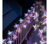 Romantic Butterfly Vine LED Lights, 160cm 36LED USB Powered 8 Modes Warm White Fairy Light with Remote Timer Dimmable Willow Vine Floral Bedroom Home Spring Décor (Butterfly)