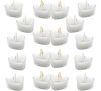 Romantic Candles, 18PCS Love Heart Shape Tealights, Scented Candle Heart Candles,for Valentine's Day Decoration Gift Wedding Deco Table Deco, Party, Anniversary, Wedding-4CM (White)