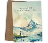 Romantic Card for Him Her, Birthday Anniversary Greeting for Husband Wife Boyfriend Girlfriend, Meaningful Adventure Partner Keepsake