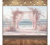 romantic Cherry Blossom beach Backdrop Create the most beautiful wedding scene Various party background banner
