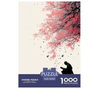 Romantic Cherry Blossoms Jigsaw Puzzles Puzzle for Adults Kids. 1000 Pieces Japan Great Gifts Challenge Toy Educational Games Home Decoration for Educational Games Gifts 70x50cm/1000pcs
