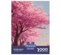 Romantic Cherry Blossoms Jigsaw Puzzles Puzzle for Adults Kids. 1000 Pieces Japan Great Gifts Challenge Toy Educational Game Home Decoration for Educational Games Gifts 70x50cm/1000pcs