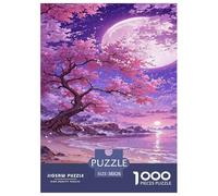 Romantic Cherry Blossoms Jigsaw Puzzles Puzzle for Adults Kids. 1000 Pieces Japan Great Gifts Challenge Toy Educational Game Home Decoration for Educational Games Gifts 38x26cm/1000pcs