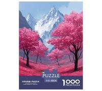 Romantic Cherry Blossoms Jigsaw Puzzles Puzzles for Adults Kids. 1000 Pieces Japan Great Gifts Challenge Toy Educational Game Home Decoration for Adults& Kids Age 14 Years Up 38x26cm/1000pcs