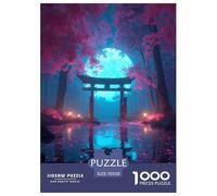 Romantic Cherry Blossoms Jigsaw Puzzles Puzzles for Adults Kids. 1000 Pieces Japan Impossible Challenge Toy Educational Game Home Decoration for Educational Games Gifts 70x50cm/1000pcs