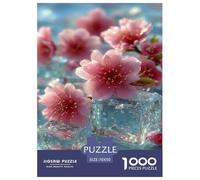 Romantic Cherry Blossoms Jigsaw Puzzles Puzzles for Adults Kids. 1000 Pieces Japan Whimsical Challenge Toy Educational Game Home Decoration for Adults& Kids Age 14 Years Up 70x50cm/1000pcs