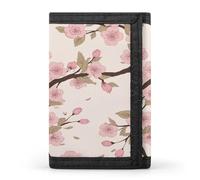 Romantic Cherry Blossoms Trifold Wallet Front Pocket,Small Wallets for Men And Women,Slim Wallet with Zipper Pocket