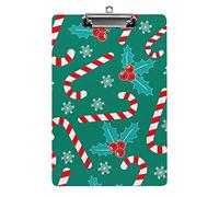 Romantic Christmas Pattern Funny Clipboard with Strong Metal Clip A4 Letter Size Acrylic Clip Board with Hole for Hanging