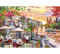 Puzzle 1000 pièces : Coucher de soleil romantique sur la ville