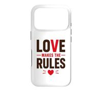 Romantic Couple Quote Valentine's Day Love Makes The Rules Case for iPhone 17 Pro