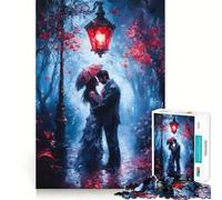 Romantic Couple Under Streetlight 1000 Piece Jigsaw Puzzle for Teenagers Intellect Toy Mental Relax Quality Cut (38x52cm)