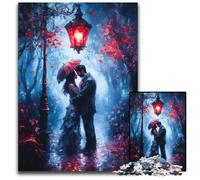 Romantic Couple Under Streetlight 1000 Piece Jigsaw Puzzles for Adults Impossible Jigsaw Puzzles for Adults Perfect for Teenagers Home Decor 1000 PCS(38x26cm)