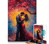 Romantic Couple Under Tree Hard Jigsaw Puzzle for Adults 1000 Pieces Intellect Toy Cozy Time Quality Cut (50x75cm)