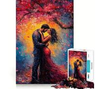 Romantic Couple Under Tree Jigsaw Puzzle for Teenagers 1000 Pieces Mind Skill Toy Gentle Leisure Design Assembly Premium Gift (38x52cm)