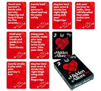 Romantic Couples Card Game, Intimate Fun Deck, 3.51in 50-Piece Set with Portable Feature, Cards Paper Device, Card with Playful Design, Adult Game for Valentine Holiday Anniversaries