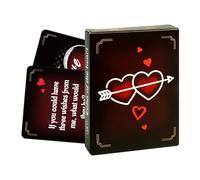 Romantic Couples Card Game, Question Conversation Cards, 50 Count Deck, Date Night Accessory, Relationship Activity Tool with Interactive Design, Girlfriend Boyfriend Vital for Valentine’s Day