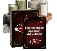 Romantic Couples Game - Question Cards, 50-Piece Deck with Prompts, Date Night Activity Interactive Challenges, Relationship Entertainment with Fun Engagement, Love Set for Partners
