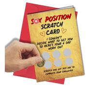 Romantic Couples Scratch Card - Fun Date Night Challenge Card - Surprise Gift for Partner - Anniversary, Valentine’s, or Birthday - A5 Size with Red Envelope #1251