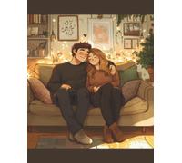 Romantic Cozy Couple Dot Grid Sketchbook - Illustrated Journal with Cute Living Room Design, Fairy Lights, and Warm Cozy Vibes: Large 8.5 x 11 Inch ... Journaling, Planning, and Creative Notes