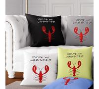 Romantic Custom Cushion - You’re My Lobster Quote - Change Background Colour - Cute Valentine’s Day for Couples - Multiple Sizes & Fabrics - Cover or Filled
