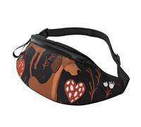Romantic Dachshunds Fanny Pack for Men Women, Fashion Festival Fanny Pack, Travel Sport Walking Waist Bag