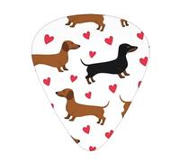 Romantic Dachshunds Guitar Paddle 12 Pack Guitar Pickup Suitable For Playing Acoustic Guitars, Electric Guitars, Etc.