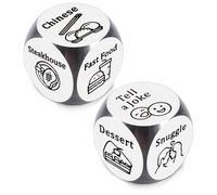 Romantic Date Night Dice Game - Christmas Couples Food Dice Gift with Dinner & Activity Ideas - Funny Valentines Gift for Him, Romantic Gift for Wife, for Couples, Date Night Idea Dice