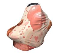Romantic Dog Nursing Cover 360° Full Coverage Labrador Balloon Stretch Scarf for Breastfeeding and Car Seat Cover Fit for Most Pushchairs and Prams