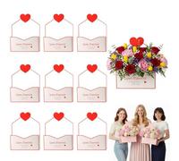 Romantic Envelope Flower Box Florist Bouquet Paper Packing Storage Box Day For Valentine's Engagement Decor Wedding Party