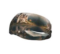 Romantic Fairy Tale Castle02 Print Sports Headband for Women Men Sweatband Headbands,for Running Yoga Gym Workout Cycling