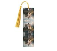 Romantic Fairy Tale Castle02 Print Wooden Bookmarks Tassel Bookmark Book Marks Reading Accessories,for Book Lovers Teachers