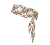 Romantic Fancy Floral Birds Butterfly Headbands,Sports Head Tie,Headband for Men and Women,Hair Band for Running, Workout, Football