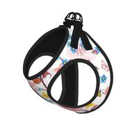 Romantic Fancy Floral Birds Butterfly Printing Puppy Summer Vest Harness With Reflective,Dog Accessories For Small Medium Large Dogs And Cats