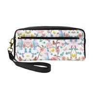 Romantic Fancy Floral Birds Butterfly Small Makeup Bag, Travel Makeup Bag, Cosmetic Bag for Women, Cosmetic Bag Durable Zipper