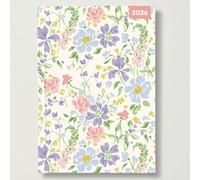 Romantic Flora - 2026 Red Robin A5 Padded Diary Planner Botanical Love Theme