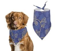 Romantic Flora Leaves Ornate Petals Dog Bandana Pet Scarf for Small Medium Large Dogs Triangle Bibs Photo Prop Gift