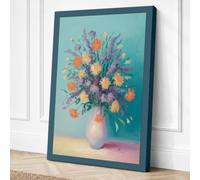 Romantic Floral Arrangement Canvas Wall Art Print 36x24 Inch