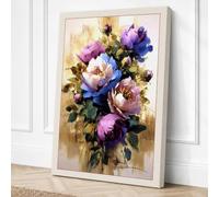 Romantic Floral Arrangement Canvas Wall Art Print 36x24 Inch
