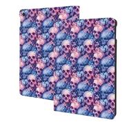 Romantic Flower Skull Print Compatible with ipad 9th/8th/7th Generation Case Cover, Tablet Cases Compatible with ipad Case 10.2 Inch, Auto Wake/Sleep, Folio Stand