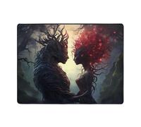 Romantic Forest Couple Area Rugs for Living Room Decor - Soft Throw Washable Rugs for Bedroom, 63x48 Inch Indoor Carpet for Bedroom Living Room
