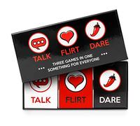 Romantic Game for Couples - Couples Gift - Perfect Date Night Ideas - Girlfriend, Boyfriend, Newlywed, Wife or Husband. 3-in-1:Talk, Flirt, Dare. Reignite and Deepen Relationship with Your Partner.