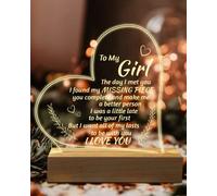 Romantic Gifts for Girlfriend, to My Girlfriend Engraved Night Light, I Love You Gifts for Her, Cute Girlfriends Anniversary Birthday Gifts for Her from Boyfriends