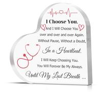 Romantic Gifts for Her Him Valentines Day Gifts for Him Her Boyfriend Girlfriend I Love You Birthday Gift to My Love Anniversary Wedding Gift Acrylic Plaque Sign Home Bedroom Desk Decor for Couple